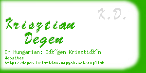 krisztian degen business card